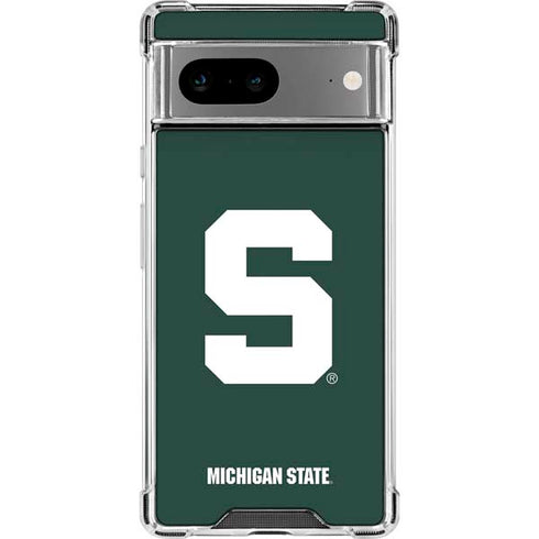 Michigan State University Spartans S Google Pixel 7a Clear Case
